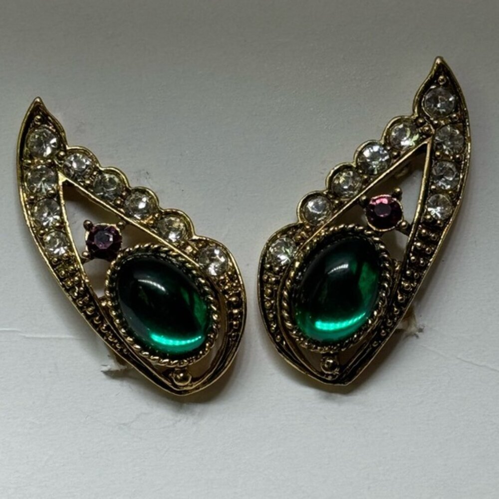 Art Nouveau clip on earrings - Picture 2 of 4